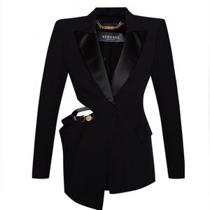 Versace Cut Out Silk Blazer